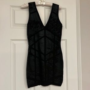 Black bandage bodycon dress